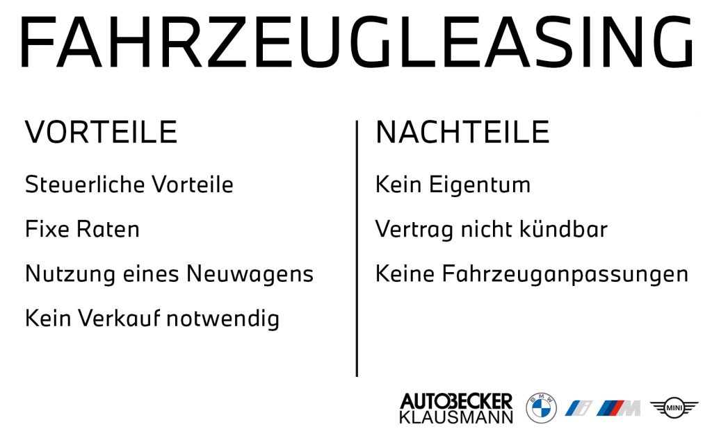 Fahrzeug Leasing – Vor- und Nachteile - Auto Becker Klausmann