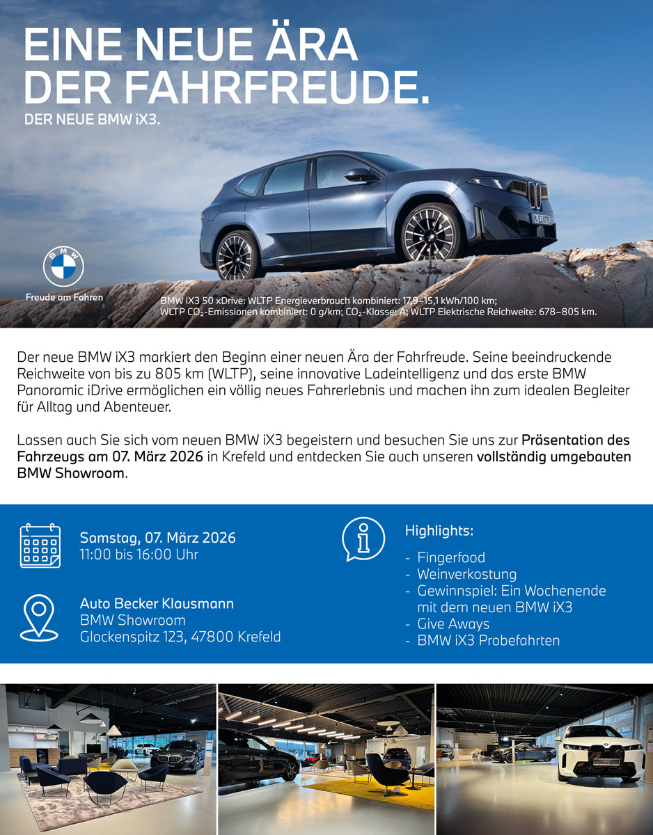 BMW iX3 Pop-Up Präsentation