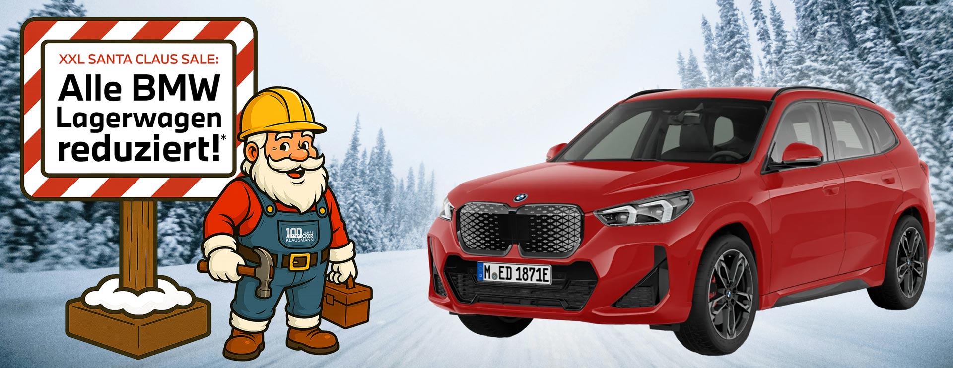 BMW Santa Claus Sale Angebote Banner