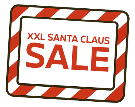 XXL Santa Claus Sale Schild